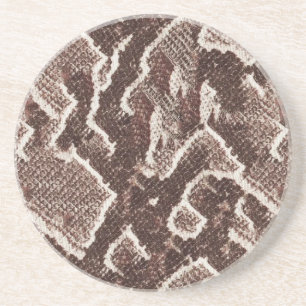 Dessous De Verre En Grès Peau de serpent Brown foncée