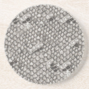 Dessous De Verre En Grès Peau de serpent gris et noir