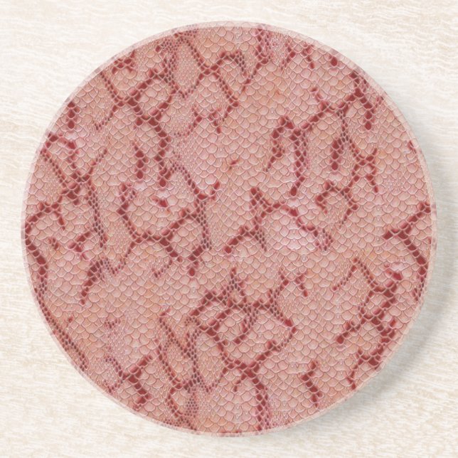 Dessous De Verre En Grès Peau de serpent Maroon.jpg (Devant)