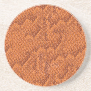 Dessous De Verre En Grès Peau de serpent orange