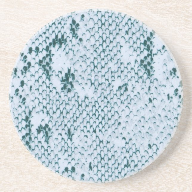 Dessous De Verre En Grès Peau turquoise de serpent (Devant)