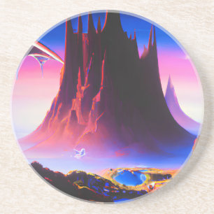 Dessous De Verre En Grès Peinture à l'huile Dream World