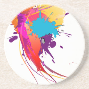Dessous De Verre En Grès Peinture à papillon exotique Abstraite