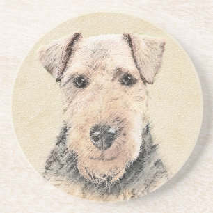 Dessous De Verre En Grès Peinture galloise Terrier - Cute Original Chien Ar