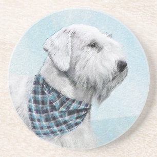 Dessous De Verre En Grès Peinture Sealyham Terrier - Cute Original Chien Ar