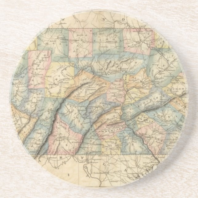 Dessous De Verre En Grès Pennsylvanie 8 (Devant)