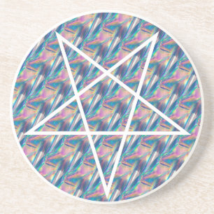 Dessous De Verre En Grès pentagramme hologramme