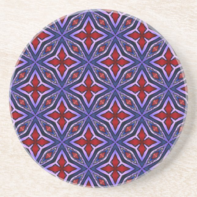 Dessous De Verre En Grès Pentas sur violet (Devant)