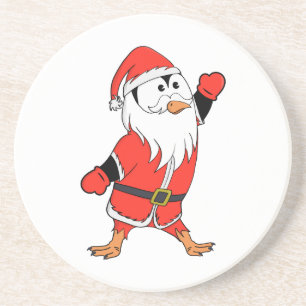 Dessous De Verre En Grès Père Noël Penguin Prêt pour Noël