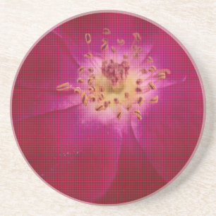 Dessous De Verre En Grès Perfection pétale : À damiers Rose Art Motif pétal
