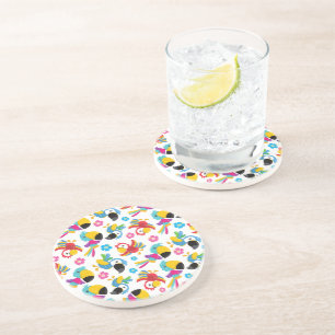 Dessous De Verre En Grès Perroquets colorés, Perroquets tropicaux, Oiseaux,