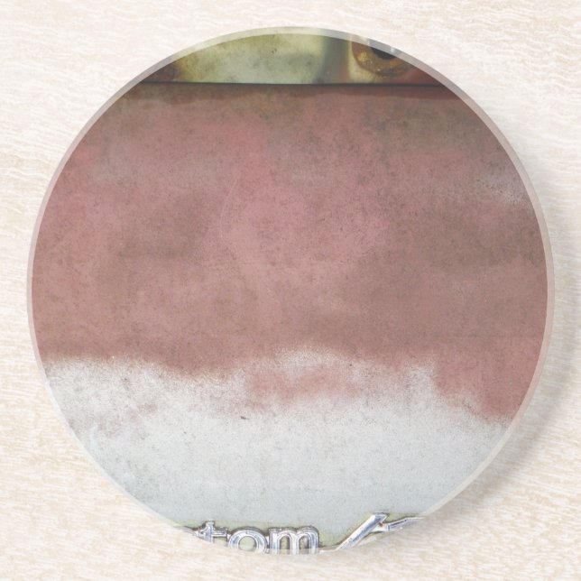Dessous De Verre En Grès personnalisé de luxe rose et blanc (Devant)