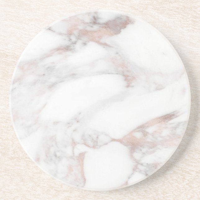 Dessous De Verre En Grès Personnaliser Rose Gold Marble Elegant Modèle (Devant)