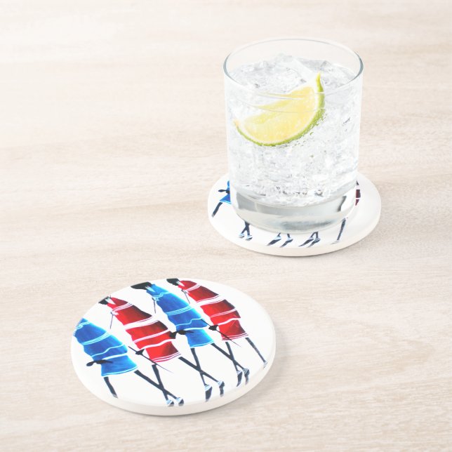 Dessous De Verre En Grès Personnes heureuses Masai Morans.png (Côté)