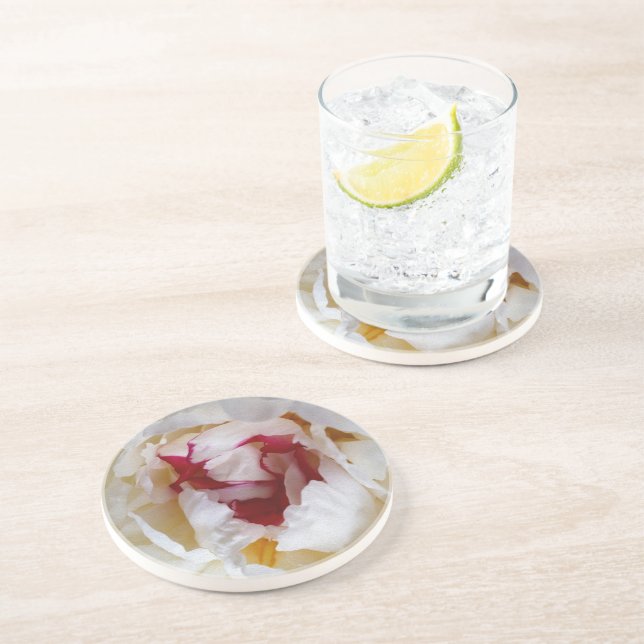 Dessous De Verre En Grès Pétales de pivoines (Côté)