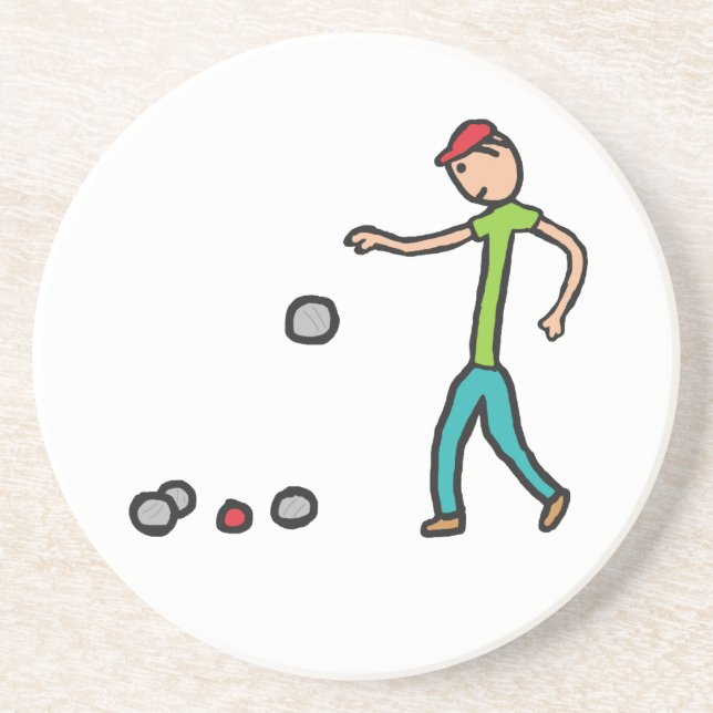 Dessous De Verre En Grès Petanque (Devant)