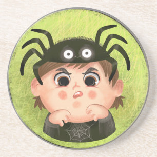 Dessous De Verre En Grès Petit garçon en costume d'araignée Candy Tin
