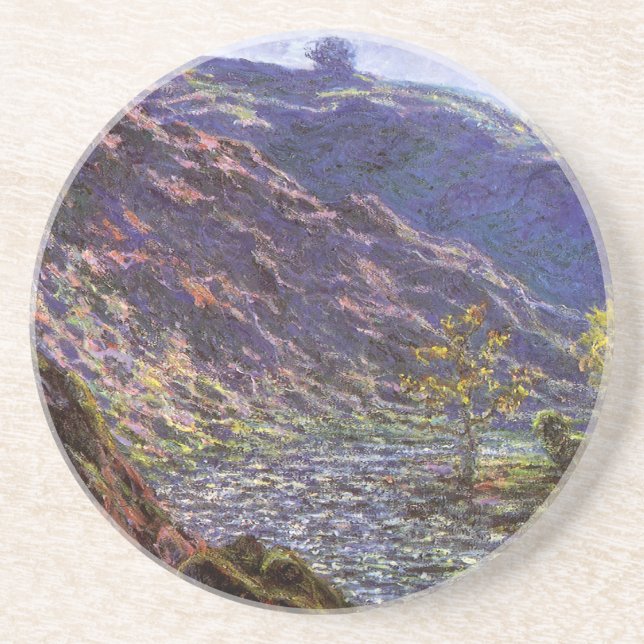 Dessous De Verre En Grès Petite Creuse, soleil de Claude Monet (Devant)
