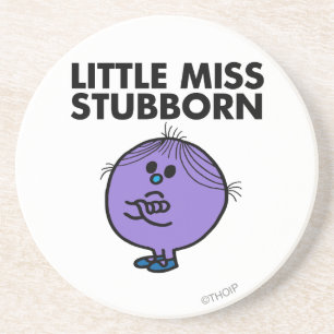 Dessous De Verre En Grès Petite Miss Stubborn Armes croisées