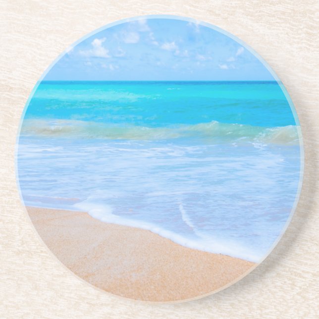 Dessous De Verre En Grès Photo Amazing Beach Tropical Scene (Devant)