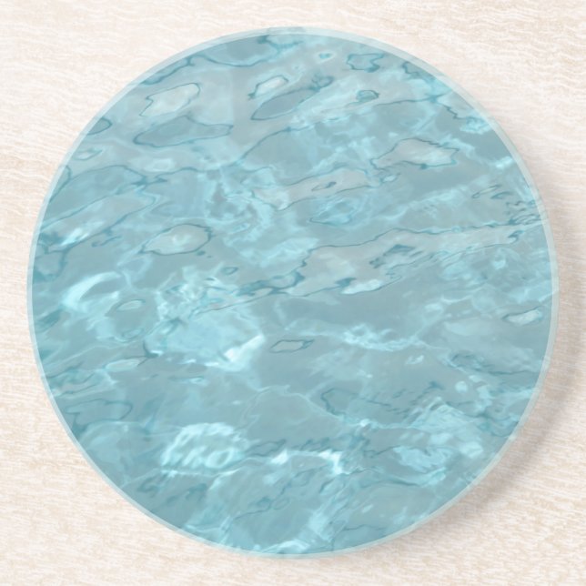 Dessous De Verre En Grès Photographie Abstraite Aqua Piscine Eau (Devant)