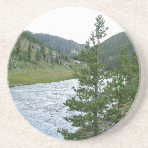 Dessous De Verre En Grès Photographie du parc national de Yellowstone.