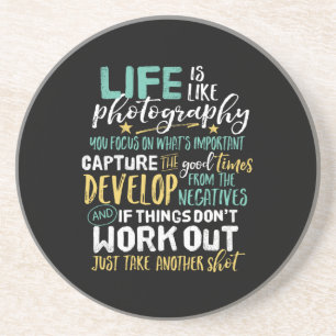 Dessous De Verre En Grès Photographie Inspirationnelle Citation de vie Phot