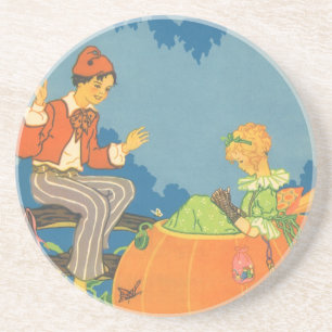 Dessous De Verre En Grès Pierre Pierre Mangeur de Citrouille, Comptine de N