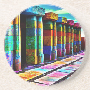 Dessous De Verre En Grès Pierres psychédéliques