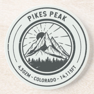 Dessous De Verre En Grès Pikes Peak Colorado Randonnée Ski Travel