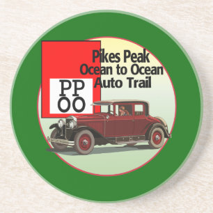 Dessous De Verre En Grès Pikes Peak Ocean to Ocean Auto Trail