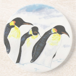 Dessous De Verre En Grès Pingouins