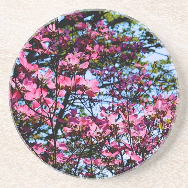 Dessous De Verre En Grès Pink flowering Dogwood tree (Devant)
