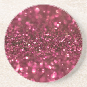 Dessous De Verre En Grès Pink Parties scintillant Girly Texure à la mode M