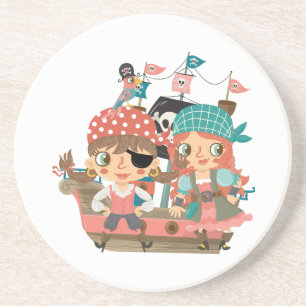 Dessous De Verre En Grès Pirates Girly