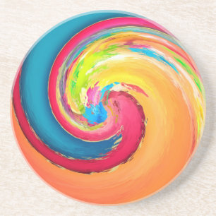Dessous De Verre En Grès Pirouette de couleur