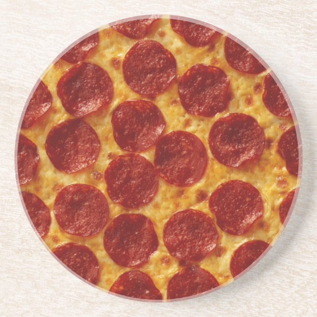 DESSOUS DE VERRE EN GRÈS PIZA PEPPERONI PLUS 3 (Devant)