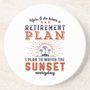 Dessous De Verre En Grès Plan De Retraite Drôle Retraité Regarder Le Couc