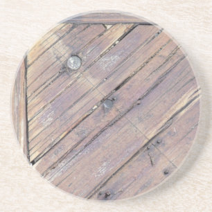 Dessous De Verre En Grès Plaque texturée en bois patiné