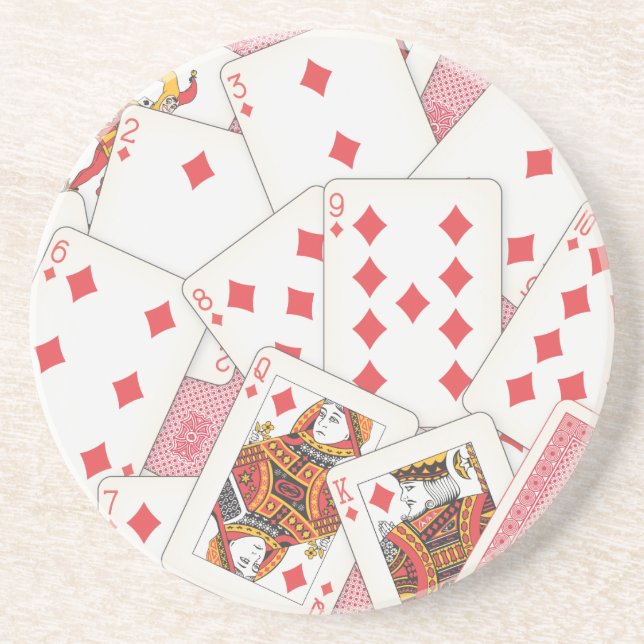 Dessous De Verre En Grès Plateau de cartes (Devant)