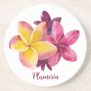 Dessous De Verre En Grès Plumeria