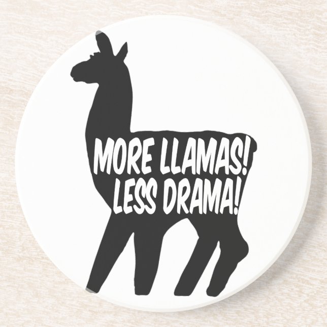 Dessous De Verre En Grès Plus de lamas moins de drame (Devant)