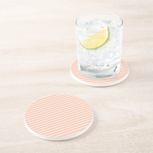 Dessous De Verre En Grès Poche et bandes blanches