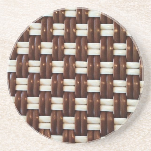 Dessous De Verre En Grès Poids Brown et blanc (Devant)
