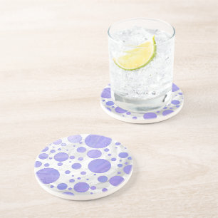 Dessous De Verre En Grès Point Polka Soleil Violet