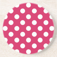 Pois blancs sur cerise
