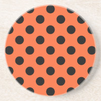 Pois noirs sur orange