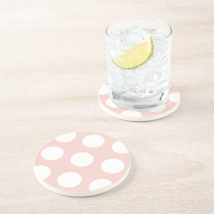 Dessous De Verre En Grès Pois roses, Motif Pointe Polka, Points, Pointe