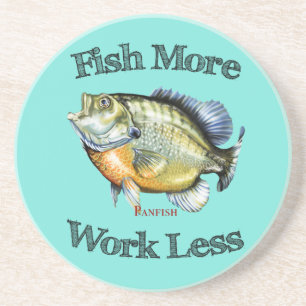 Dessous De Verre En Grès Poisson Plus Poisson-Poisson moins