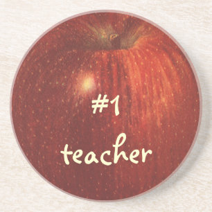 Dessous De Verre En Grès Pomme rouge délicieuse biologique, fruit alimentai